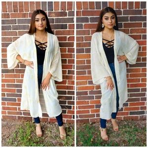 Yellow WaterColor Kimono